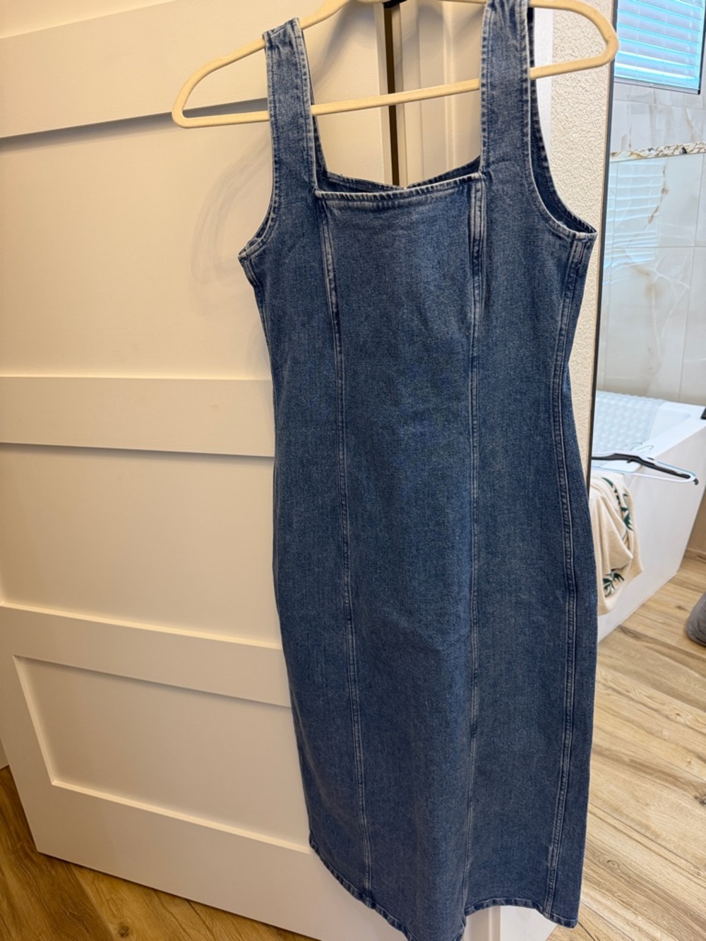 Abercrombie & Fitch Blue Denim Midi Dress